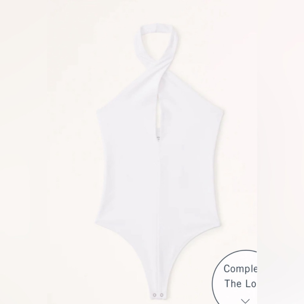 NWT🤍Abercrombie Double-Layered Seamless Fabric Halter Cutout Bodysuit